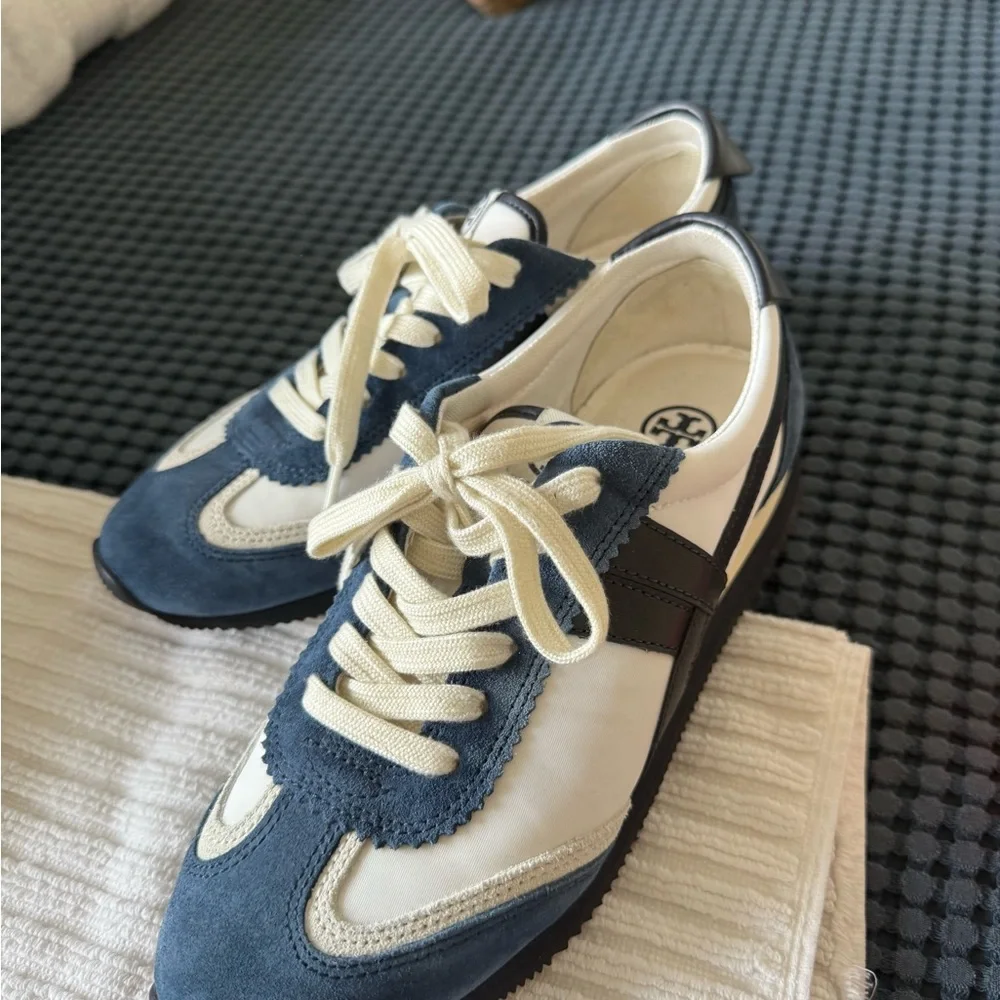 Tory Burch Blue and White Sneakers - Picture 5 of 5